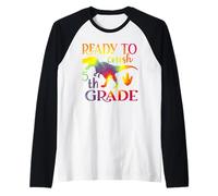 Sono Pronto a schiacciare i Dinosauri di Quinta elementare Maglia con Maniche Raglan