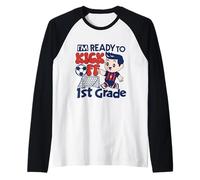 Sono Pronto per Dare Il Via ai Regali del Primo Giorno di Scuola del Primo Grado Maglia con Maniche Raglan
