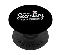 Sono quel segretario che ti hanno parlato di divertente umorismo amico PopSockets PopGrip Adesivo