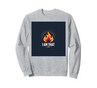 Sono Quello Che Sono: Potenziare la Fiamma dell'autoaffermazione Felpa, Unisex per Adulti, Grigio Melange, L