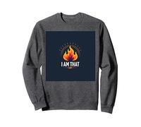 Sono Quello Che Sono: Potenziare la Fiamma dell'autoaffermazione Felpa, Unisex per Adulti, Grigio Scuro, M