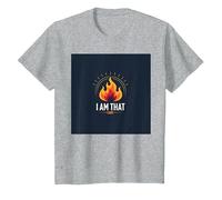 Sono Quello Che Sono: Potenziare la Fiamma dell'autoaffermazione Maglietta, Bambini, Grigio Melange, 8 Anni