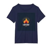 Sono Quello Che Sono: Potenziare la Fiamma dell'autoaffermazione Maglietta, Donna Plus-Size, Navy, 5X