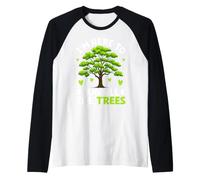 Sono Qui per abbracciare Tutti Gli Alberi Maglia con Maniche Raglan
