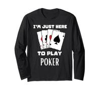 Sono Qui per Giocare a Poker Maglia a Manica
