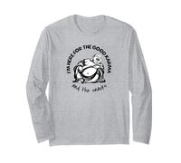 Sono Qui per Il Buon Karma e Gli Snack Fat Buddha Ridere Maglia a Manica