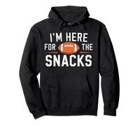 Sono Qui per Il Giorno della Partita dei Tifosi di Fantasy Football Snacks Felpa con Cappuccio