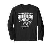 Sono Qui per Il rospo Rogue Divertente sullo Skateboard Maglia a Manica