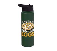 Sono qui per la cena di buon Ringraziamento di The Deviled Egg Stainless Steel Insulated Water Bottle