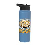 Sono qui per la cena di buon Ringraziamento di The Deviled Egg Stainless Steel Insulated Water Bottle