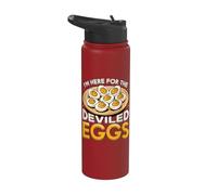 Sono qui per la cena di buon Ringraziamento di The Deviled Egg Stainless Steel Insulated Water Bottle