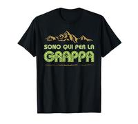 Sono qui per la Grappa Frase Divertente Montagna Trekking Maglietta