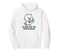 Sono Qui per Le recensioni delle fusa | Professore Amante dei Gatti | Gattino Felpa con Cappuccio