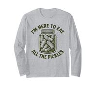 Sono Qui per Mangiare Tutti i sottaceti Funny Pickle Maglia a Manica