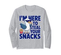 Sono qui per rubare i tuoi snack gabbiano eccentrico Maglia a Manica