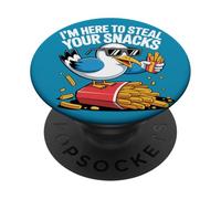 Sono qui per rubare i tuoi snack gabbiano PopSockets PopGrip Adesivo