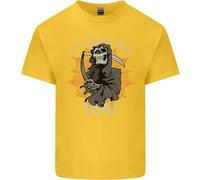 Sono Qui Per Te T-Shirt Grim Reaper Skull Diavolo Per Bambini