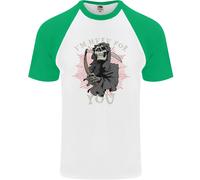 Sono Qui Per Te Teschio Grim Reaper Diavolo Maglietta S/S Da Baseball Per Uomo
