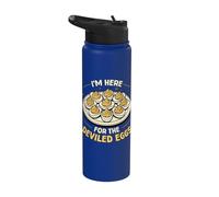 Sono qui per The Deviled Egg Foodie Buon Ringraziamento Stainless Steel Insulated Water Bottle