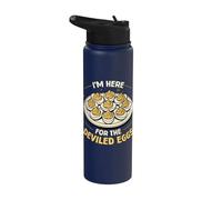 Sono qui per The Deviled Egg Foodie Buon Ringraziamento Stainless Steel Insulated Water Bottle