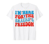 Sono qui per The Snacks and Freedom American 4 luglio Maglietta