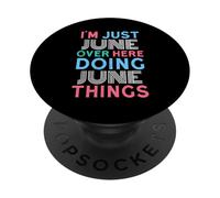 Sono qui solo June a fare June Things Name PopSockets PopGrip Adesivo
