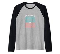 Sono Qui Solo per Bere Acqua e Pensare ai Miei Affari Maglia con Maniche Raglan