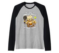Sono Qui Solo per Giocare A Padel E Fare Amicizia - Padel Maglia con Maniche Raglan