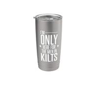 Sono qui solo per gli uomini in kilt LARP Bicchiere termico in acciaio inox doppia parete