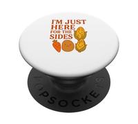 Sono qui solo per i lati Vegan Vegetarian Thanksgiving PopSockets PopGrip Adesivo