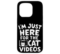 Sono qui solo per i video di gatti Meme divertenti su Internet Cat Custodia per iPhone 15 Pro