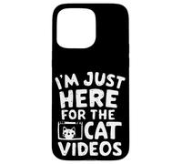 Sono qui solo per i video di gatti Meme divertenti su Internet Cat Custodia per iPhone 15 Pro Max