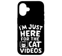 Sono qui solo per i video di gatti Meme divertenti su Internet Cat Custodia per iPhone 16
