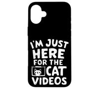 Sono qui solo per i video di gatti Meme divertenti su Internet Cat Custodia per iPhone 16 Plus