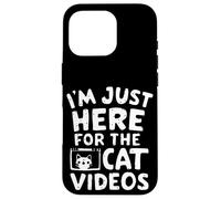 Sono qui solo per i video di gatti Meme divertenti su Internet Cat Custodia per iPhone 16 Pro