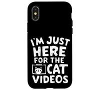 Sono qui solo per i video di gatti Meme divertenti su Internet Cat Custodia per iPhone X/XS