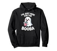 Sono Qui Solo per Il Bubble Milk Tea Boo Halloween Boba Tea Felpa con Cappuccio