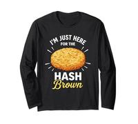 Sono Qui Solo per Il Cibo per la Colazione Hash Brown Maglia a Manica