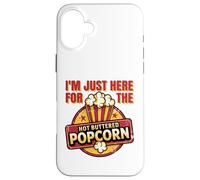 Sono qui solo per il divertente popcorn al burro caldo Custodia per iPhone 16 Plus