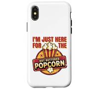Sono qui solo per il divertente popcorn al burro caldo Custodia per iPhone X/XS