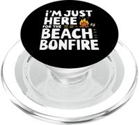 Sono qui solo per il falò sulla spiaggia Oceano Tramonto Falò PopSockets PopGrip per MagSafe