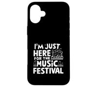 Sono qui solo per il festival musicale Live Music Lover Raver Custodia per iPhone 16 Plus