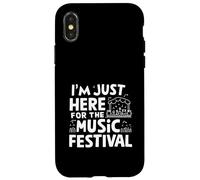 Sono qui solo per il festival musicale Live Music Lover Raver Custodia per iPhone X/XS