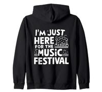 Sono Qui Solo per Il Festival Musicale Live Music Lover Raver Felpa con Cappuccio