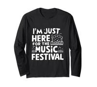 Sono Qui Solo per Il Festival Musicale Live Music Lover Raver Maglia a Manica