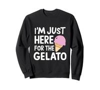 Sono Qui Solo per Il Gelato Italiano al Gelato alla Fragola Felpa