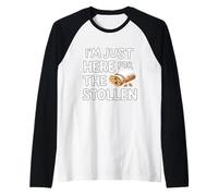 Sono Qui Solo per Il marzapane Tedesco Stollen Maglia con Maniche Raglan
