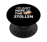 Sono qui solo per il marzapane tedesco Stollen PopSockets PopGrip Adesivo