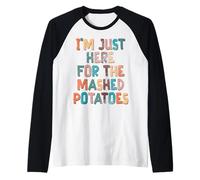 Sono Qui Solo per Il PURÈ di Patate Maglia con Maniche Raglan