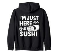 Sono Qui Solo per Il Sushi Raw Fish Roll Sashimi Japanese Felpa con Cappuccio
